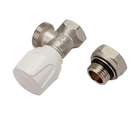 Ручной терморегулирующий клапан STOUT Svr-2102-100015 угловой 1/2" (с дополнительным уплотнением) RG008VL0HJS7HS 