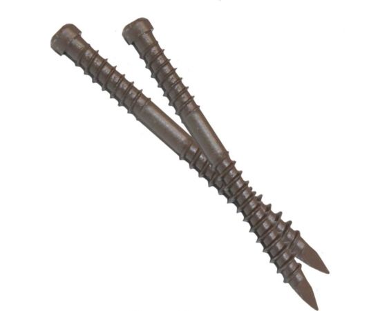 Саморез для террасной доски Гвозdeck потайной, 5,0х80 окрашенный, остроконечный, Torx 15, 100 шт. 20645080ECTXWG3 