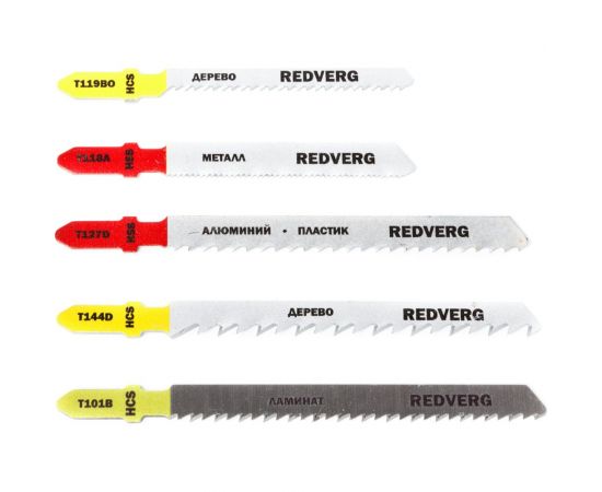 Набор пилок для лобзика универсальный 5 шт. REDVERG 6623570 