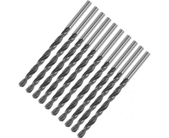 Сверло по металлу (10 шт; 3.2х65 мм; HSS; цилиндрический хвостовик) ТУНДРА 4727947 