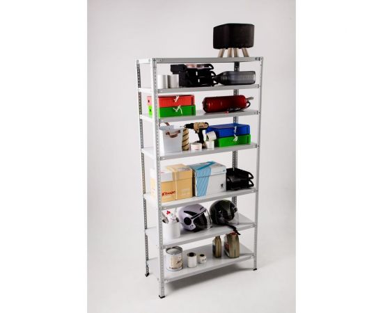 Стеллаж ООО ФУРАМА СТФ 2500x1100x300 мм, 7 полок, серый СТФ251130-7 