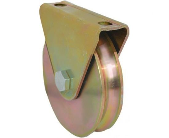 Колесо анодированное роликовое для откатных ворот 70 мм MFK-TORG ГВ-80mm 