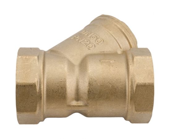 Фильтр сетчатый DN.ru ФС Ду50 Ру20 внутренняя резьба, латунный, со сливной пробкой D260-00881 