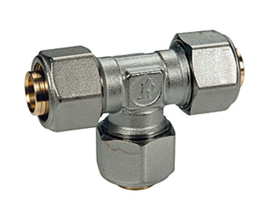 Тройник Giacomini 20x2, 16x2, 16x2, латунь, с цанговым соединением R565MX045 