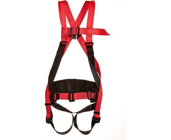 Удерживающая привязь с наплечными и набедренными лямками МОЛОТ Строп А ленты с карабином К1 УС 2 АЖ 