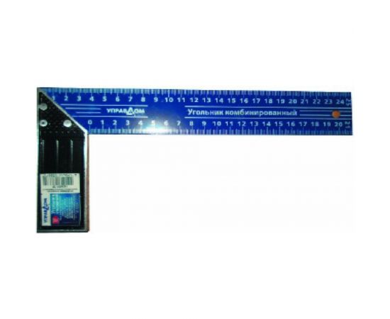 Столярный угольник Управдом стальное полотно, двойная миллиметровая шкала 4100002476 