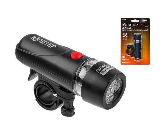 Велосипедный светодиодный фонарь ЮПИТЕР 5LED 4xAAА JP1046 