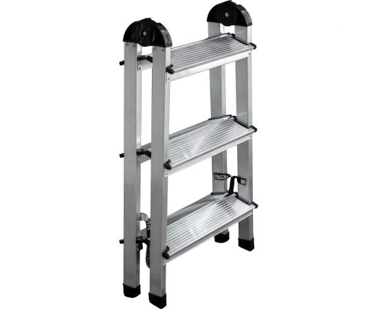 Алюминиевая 3-х ступенчатая двухсторонняя стремянка Perilla 111403 – изображение 2