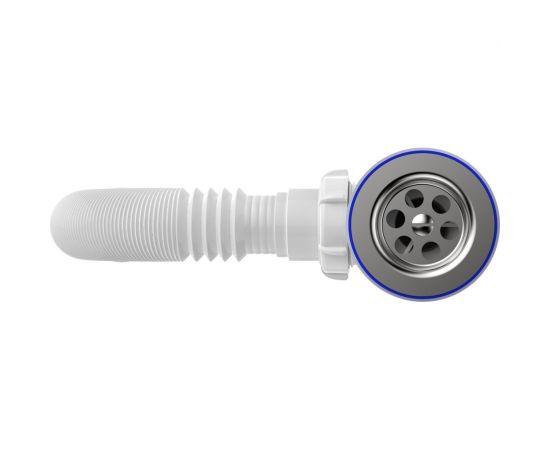 Сифон для умывальника Aquant 1 1/2"х40 с удлинённой горловиной с мет.реш. с г.т. 40x40/50 S0515-35-MR – изображение 8