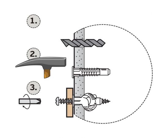 Универсальный нейлоновый дюбель ЕВРОПАРТНЕР PDU N 5х25mm, 800шт 87317 – изображение 3