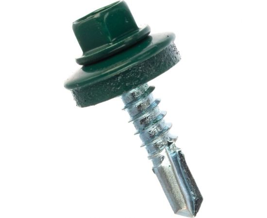 Кровельный саморез Госкреп 5.5х25 мм, RAL 6005, зеленый мох, 60 шт., пластиковый контейнер, 280 мл 2-0018360 – изображение 3