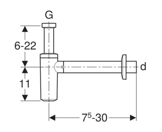 Сифон для раковины GEBERIT 151.034.21.1 хром 00000004976 – изображение 2