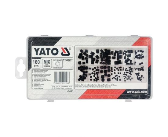Набор установочных винтов с плоским концом YATO 160 шт., пластиковый кейс YT-06777 – изображение 3