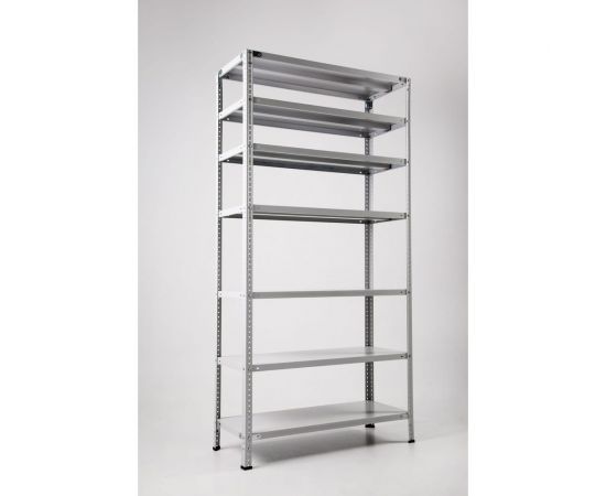 Стеллаж ООО ФУРАМА СТФ 2500x1100x300 мм, 7 полок, серый СТФ251130-7 – изображение 6