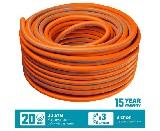 Поливочный шланг Grinda PROLine FLEX 3 3/4"", 50 м, 20 атм 429008-3/4-50 – изображение 5