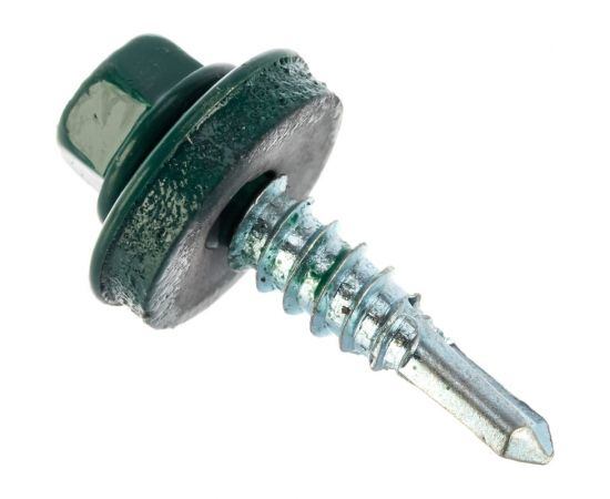 Кровельный саморез Госкреп 5.5х25 мм, RAL 6005, зеленый мох, 60 шт., пластиковый контейнер, 280 мл 2-0018360 – изображение 2