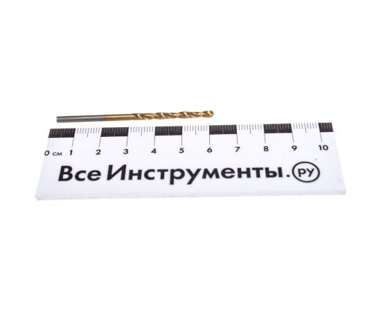 Сверло по металлу (2.8х33х61 мм; ц/х; класс А1; Р9 нитрид титана) Туламаш ТМ 104274 – изображение 2