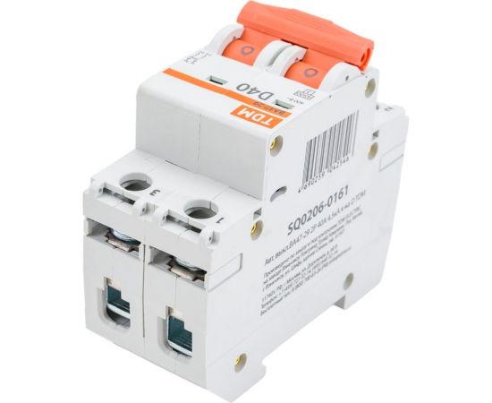 Автоматический выключатель TDM ВА47-29 2Р 40А 4.5кА D SQ0206-0161 – изображение 2