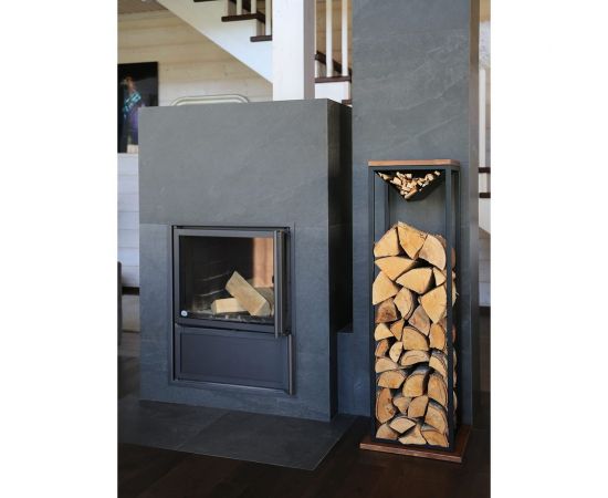 Дровница с полкой черная TORI 1200x370x400 мм GreenWeen GW-DR-TORI-120B – изображение 2