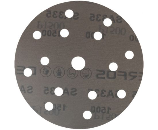 Круг шлифовальный на плёнке с липучкой PLATINUM (150 мм; 15 отверстий; Р1500) Deerfos 7930091770434 