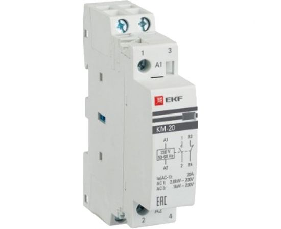 Модульный контактор EKF КМ PROxima 20А NО NC 1 модуль SQkm-1-20-11 