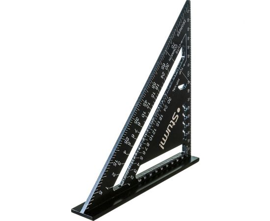 Угольник Sturm 2020-07-170 170мм, алюминиевый сплав, чёрная оксидация, белая шкала 