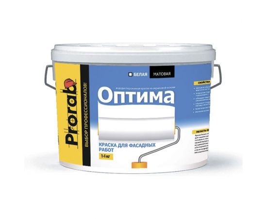 Краска для фасадных работ PRORAB ОПТИМА в/д 14 кг / 11 л POF-140/110 
