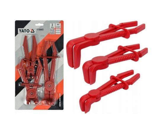 Набор изогнутых зажимов для шлангов YATO 3 предмета YT-08403 