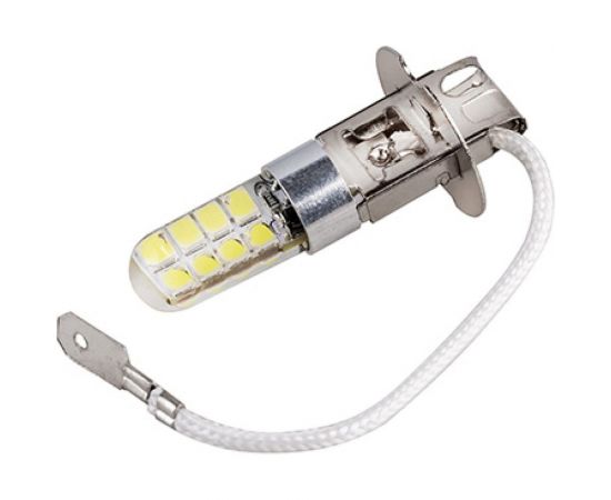 Автолампа SKYWAY диод, H3, 12-24 В, 16 SMD диодов, 1-конт., биполярная S08202077 