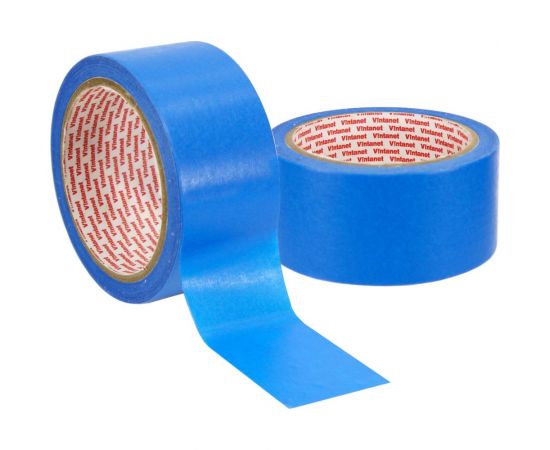 Малярная лента на основе рисовой бумаги Washi для четкого края Vintanet WM111, синяя, 48мм х 25м WM1114825 