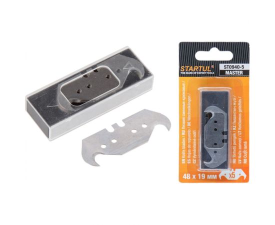 Лезвие крюкообразное 48 мм, 5 штук Master STARTUL ST0940-5 – изображение 2