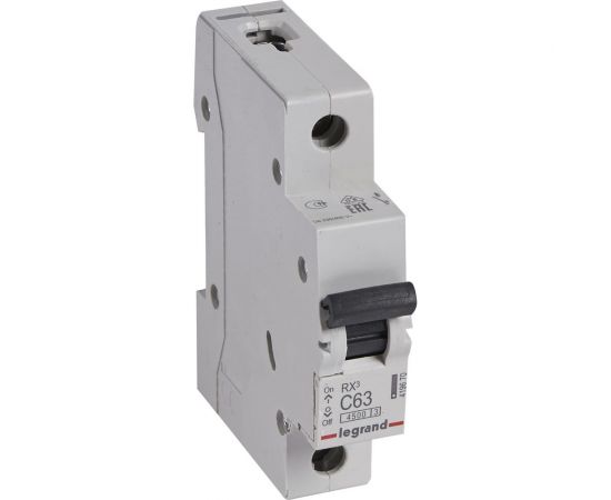 Автоматический модульный выключатель Legrand 1п C 63А 4.5кА RX3 Leg 419670 1199876 – изображение 6