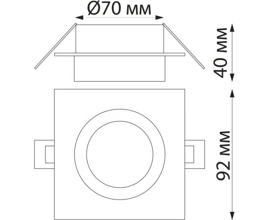 Встраиваемый влагозащищенный светильник NOVOTECH GU10 9W WATER 370787 – изображение 3