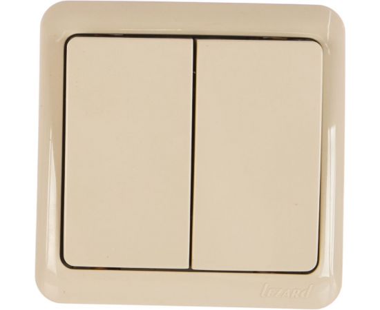 Двойной выключатель Lezard VIOLA, крем, 751-0300-101 – изображение 2