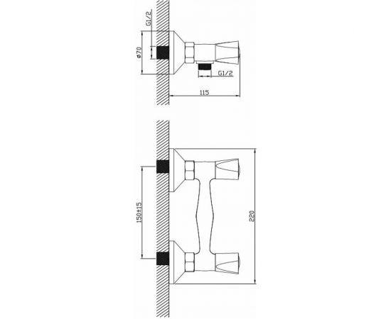 Смеситель для душа Diadonna D80-220353 – изображение 2