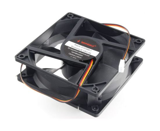 Вентилятор Gembird 120x120x38, подшипник, 3 pin, провод 40 см, D12038BM-3 – изображение 2