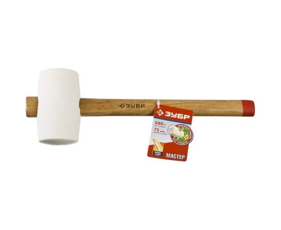 Белая резиновая киянка ЗУБР 680г 20511-680_z02 – изображение 3