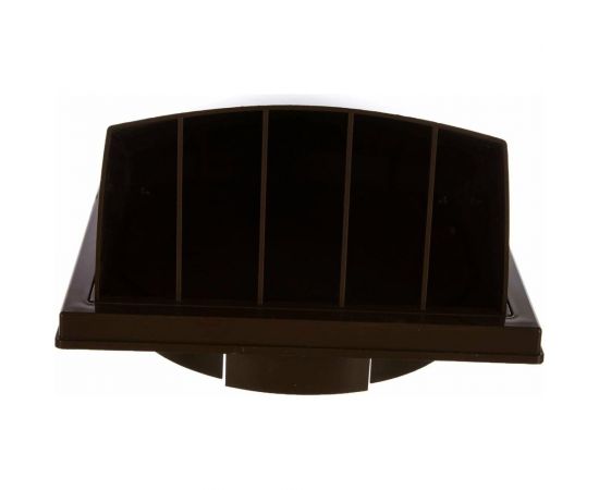 Выход стенной вытяжной с обратным клапаном (175x175 мм; с фланцем 120 мм) Эвент 175К120ФВ, коричневый – изображение 2