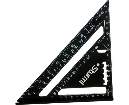 Угольник Sturm 2020-07-170 170мм, алюминиевый сплав, чёрная оксидация, белая шкала – изображение 5