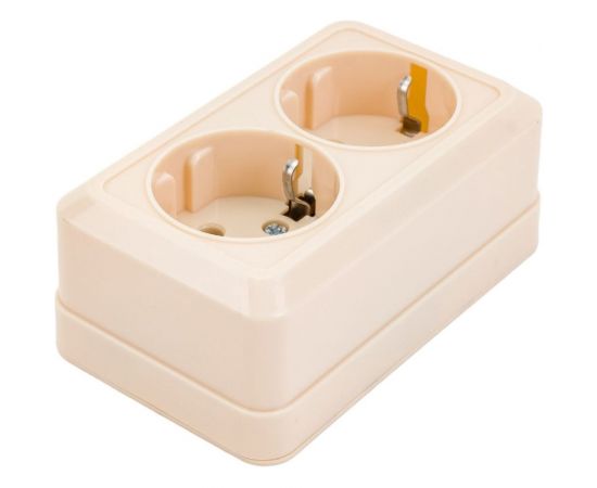 Двойная розетка TDM 2П+3 открытой установки IP20 16А 250В (керамика) сл. кость "Ладога" SQ1801-0213 – изображение 4