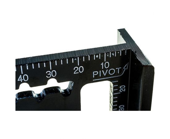 Угольник Sturm 2020-07-170 170мм, алюминиевый сплав, чёрная оксидация, белая шкала – изображение 3