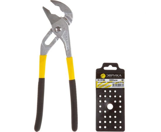Переставные универсальные хромированные клещи ЭВРИКА 300мм ER-12130 