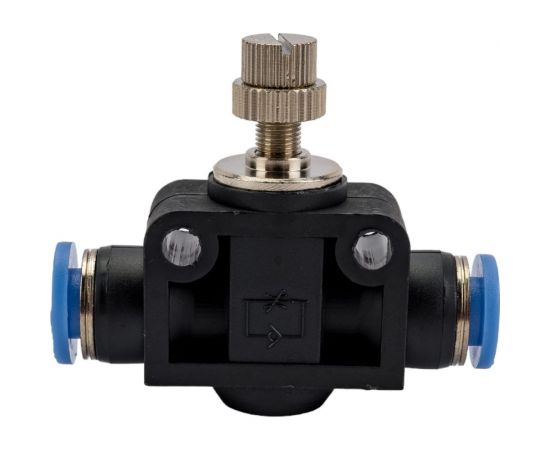 Фитинг-дроссель (пневмодроссель) цанговый 6 мм SHPI SCF 06 