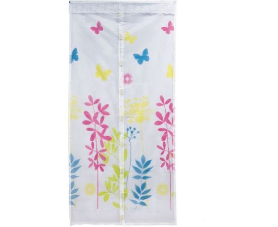 Антимоскитная сетка на магнитах Рыжий кот Капутомоскито дизайн Цветы, цвет белый 311256 