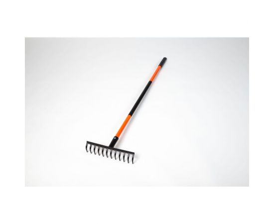 Прямые грабли ПАВЛОВСКАЯ Заря 12 зубцов, с металлическим черенком и терморукавом 009710 