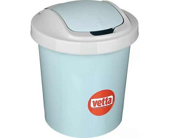 Контейнер для мусора VETTA Ориджинал 12 л, небесный, пластик 407-052 