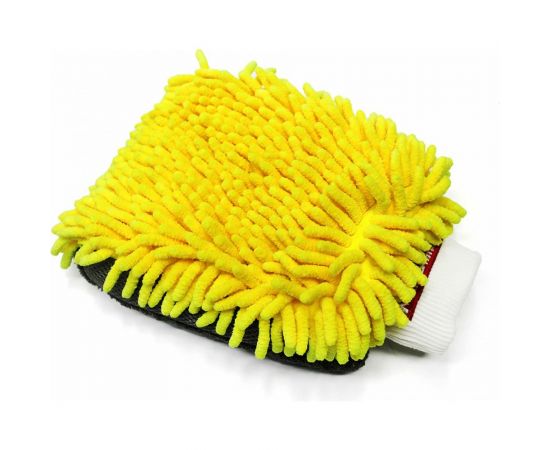 Микрофибровая варежка для мойки кузова MaxShine 1120003Y желтая с серым, 24x17 см 020827 