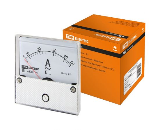 Амперметр TDM А80ПН 50А-2,5, без поверки SQ1102-0231 