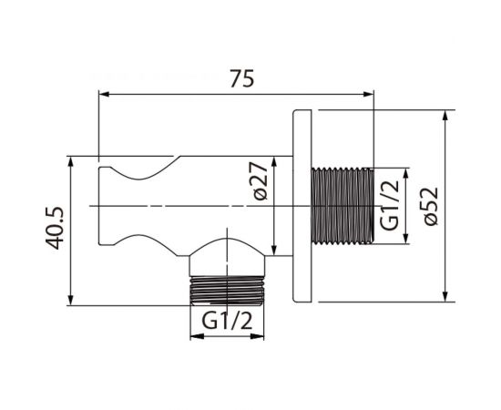Выход для шланга с держателем для лейки IDDIS 001SB01i62 – изображение 3