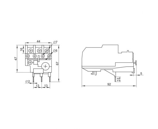Электротепловое реле ЭРА DRT10-C063-0001-E РТИ-1305 0,63-1,0 А Б0050410 – изображение 2